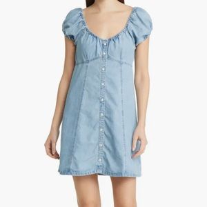 NWT MADEWELL Margie Denim Minidress size 00 BRAND NEW!